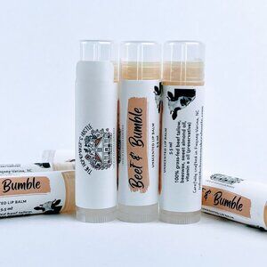 Beef &‎ Bumble Tallow Lip Balm Unscented Handmade 1 ea.